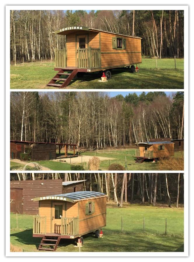 Roulottes Du Chalet Des Pins Rougeou Екстериор снимка