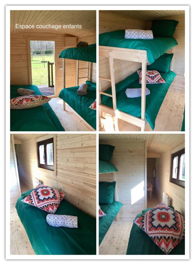 Roulottes Du Chalet Des Pins Rougeou Екстериор снимка