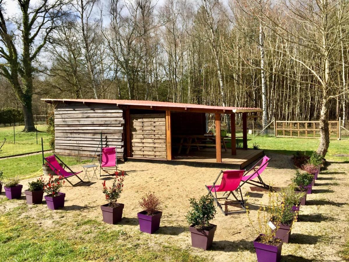 Roulottes Du Chalet Des Pins Rougeou Екстериор снимка