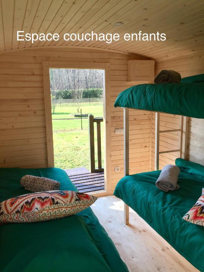 Roulottes Du Chalet Des Pins Rougeou Екстериор снимка
