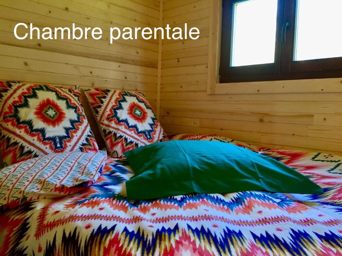 Roulottes Du Chalet Des Pins Rougeou Екстериор снимка