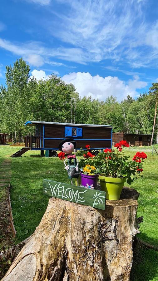 Roulottes Du Chalet Des Pins Rougeou Екстериор снимка