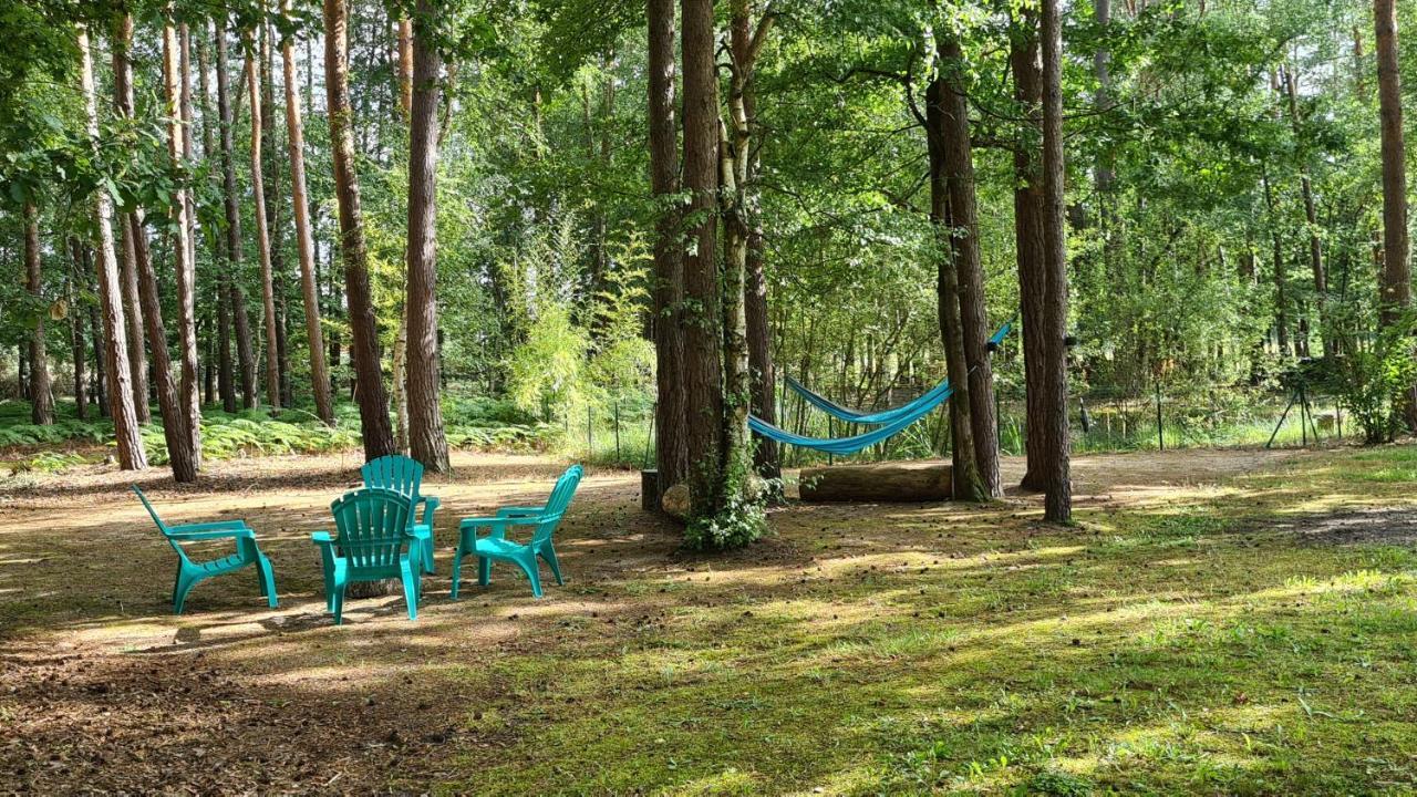 Roulottes Du Chalet Des Pins Rougeou Екстериор снимка